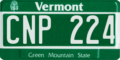 VT license plate CNP224