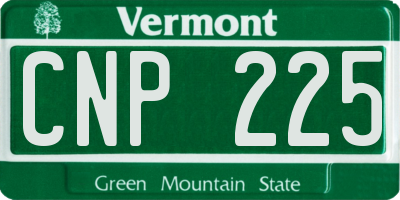 VT license plate CNP225