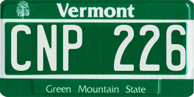 VT license plate CNP226