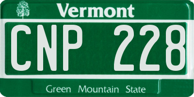 VT license plate CNP228