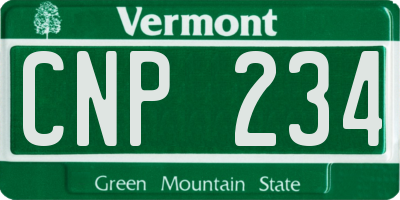 VT license plate CNP234
