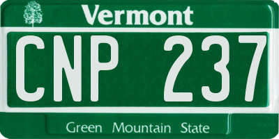 VT license plate CNP237