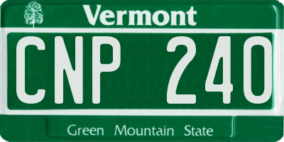 VT license plate CNP240