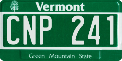 VT license plate CNP241