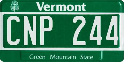 VT license plate CNP244