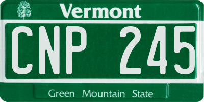 VT license plate CNP245