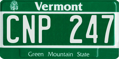 VT license plate CNP247