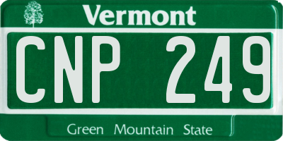 VT license plate CNP249