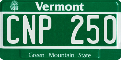 VT license plate CNP250