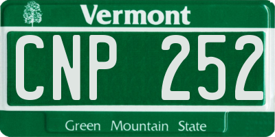 VT license plate CNP252