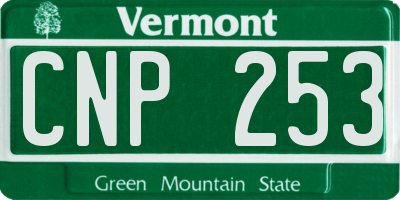 VT license plate CNP253