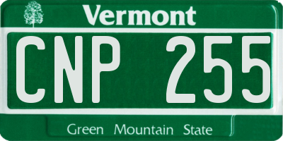 VT license plate CNP255
