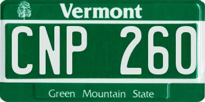 VT license plate CNP260