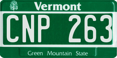 VT license plate CNP263