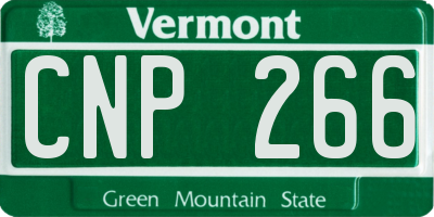 VT license plate CNP266