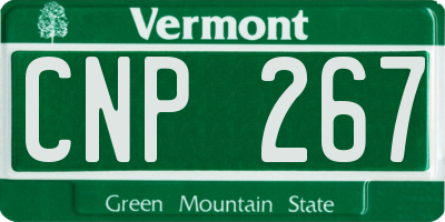 VT license plate CNP267