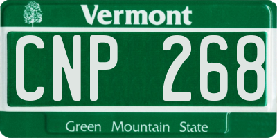 VT license plate CNP268