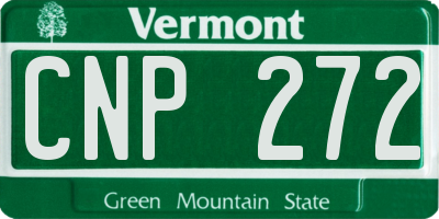 VT license plate CNP272