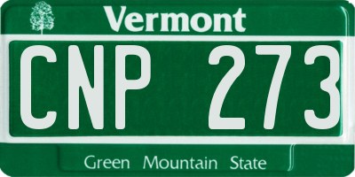 VT license plate CNP273