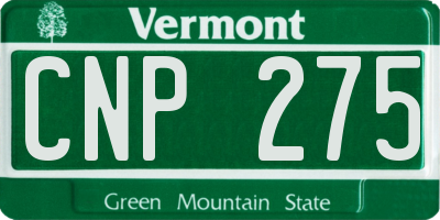 VT license plate CNP275