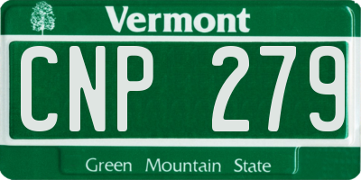 VT license plate CNP279