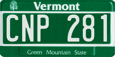 VT license plate CNP281