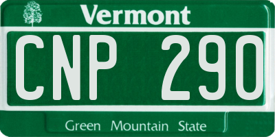 VT license plate CNP290