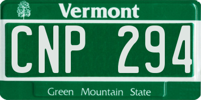 VT license plate CNP294