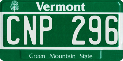 VT license plate CNP296