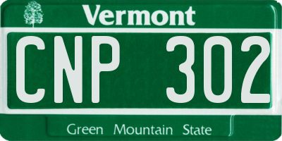 VT license plate CNP302