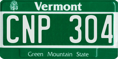 VT license plate CNP304