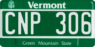 VT license plate CNP306