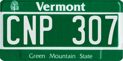 VT license plate CNP307