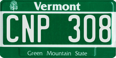 VT license plate CNP308