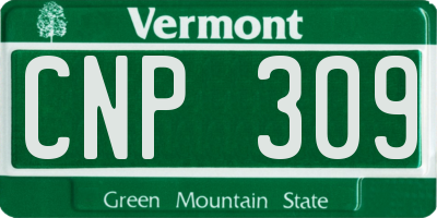 VT license plate CNP309