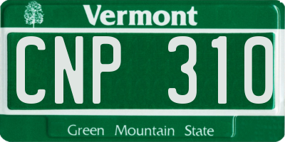 VT license plate CNP310
