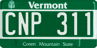 VT license plate CNP311