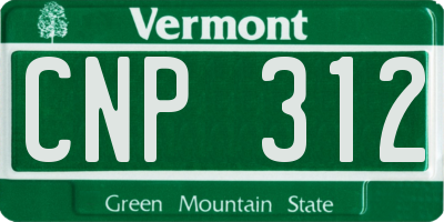 VT license plate CNP312