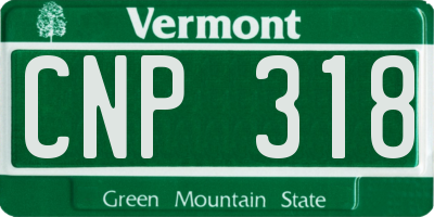 VT license plate CNP318