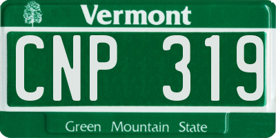 VT license plate CNP319