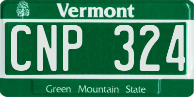 VT license plate CNP324