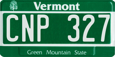 VT license plate CNP327