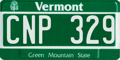 VT license plate CNP329