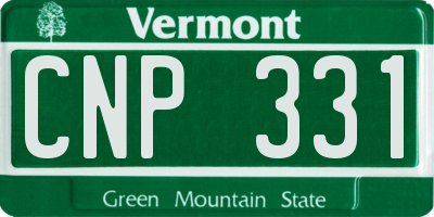VT license plate CNP331