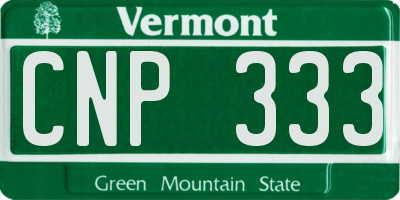 VT license plate CNP333