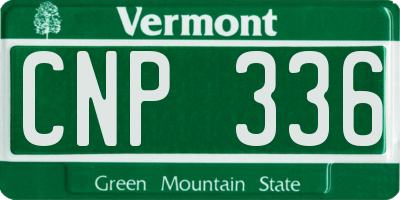 VT license plate CNP336