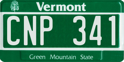 VT license plate CNP341