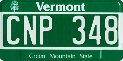 VT license plate CNP348