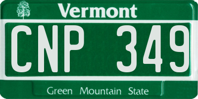 VT license plate CNP349