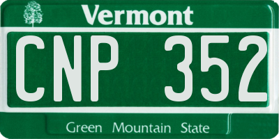 VT license plate CNP352